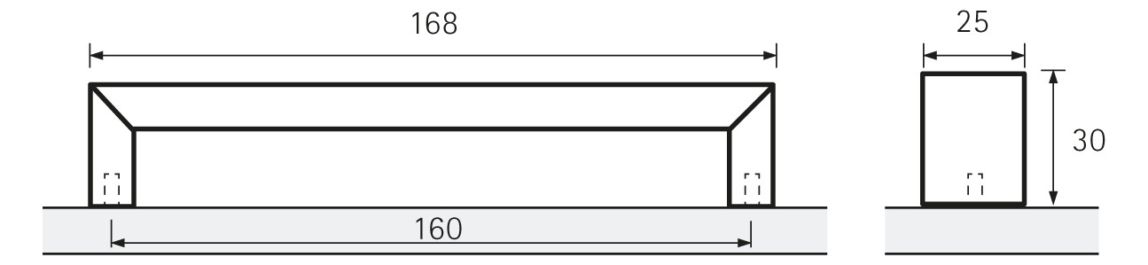 Vermaßte Strichzeichnung