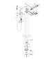 hansgrohe Wannen-Einhebelmischer Axor MyEdition Ausladung 196mm, bodenstehend, mit Platte, chrom/Schwarzglas