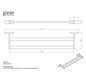 Giese Badetuchhalter Gifix Tono 670x150x30mm, doppelt, verchromt
