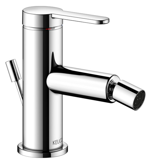 KEUCO Bidet-Einhebelmischer IXMO Flat Ausladung 110mm, mit Ablaufgarnitur, verchromt
