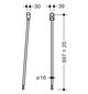 HEWI Bodenstütze 801 607mm, koralle