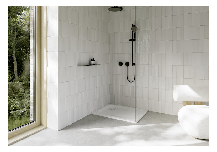 Duschwanne BetteUltra 8600 90x60x2,5cm, Antirutsch/Sense, Mini-Wannenträger, weiß