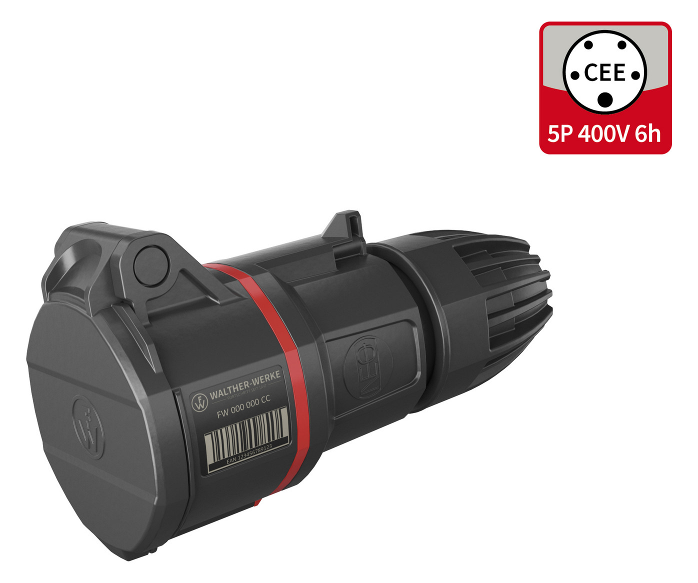 CEE-Kupplung 5p 16A IP54 IP54 400V/rt 6h Schraubkl ger Kst Verschraubung