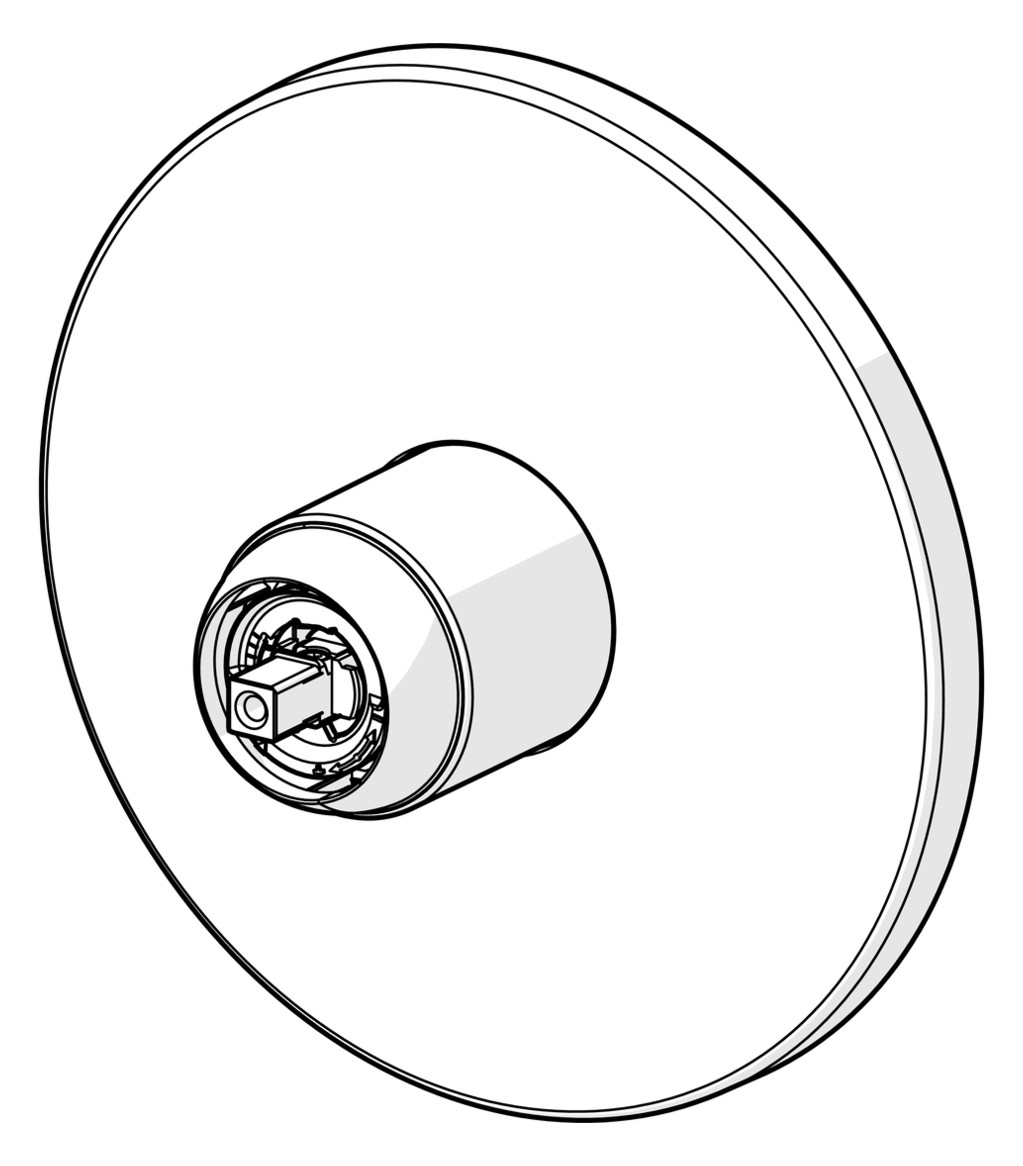 HANSA Fertigmontageset HANSAVAROX PRO UP-Brause-Einhebelmischer, Rosette rund, chrom