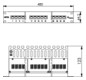 Patchpanel 25Ports 1HE Cat3 RAL7035 19Zoll-Einbau