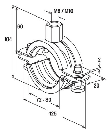 Vermaßte Strichzeichnung