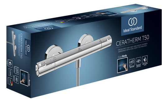 Ideal-Standard Brause-Thermostat Ceratherm T 50 AP, verchromt
