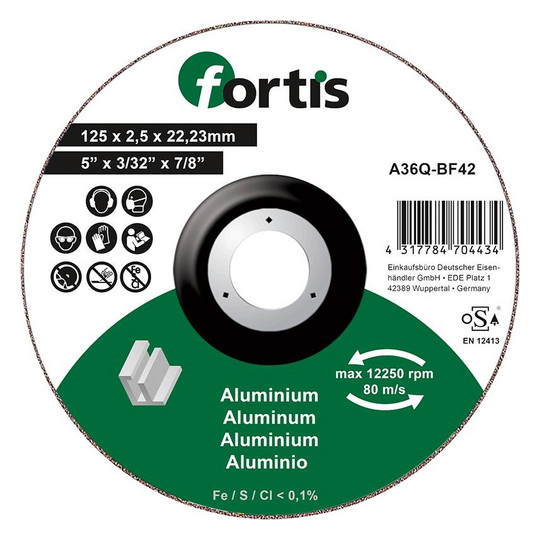 fortis-Trennscheibe ALU-NE, gekröpft - 125x2,5mm