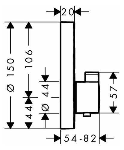 hansgrohe Fertigmontageset ShowerSelect S UP-Thermostat, 2 Verbraucher, chrom