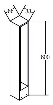 LED-Pollerleuchte 9W IP54 3000K 700lm graphit 1LED Alu Gl_tr