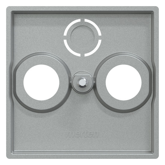 Zentralplatte Sat/TV/Radi System M alu Schraubbef 3f