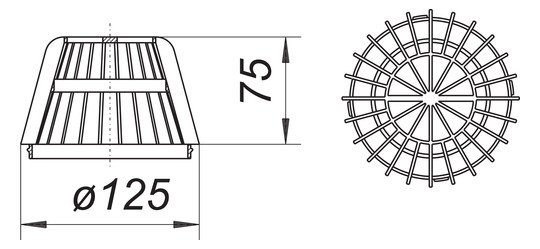 Dallmer Kies-/Laubfangkorb S 10 Ø 125 mm, Polypropylen, UV-stabilisiert