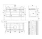 V&B Waschtischunterschrank Legato 120x55x50cm, Waschtisch mittig, mit LED-Beleuchtung, Glossy Grey