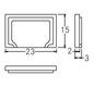 Endkappe ws Kst L15mm B23mm H3mm