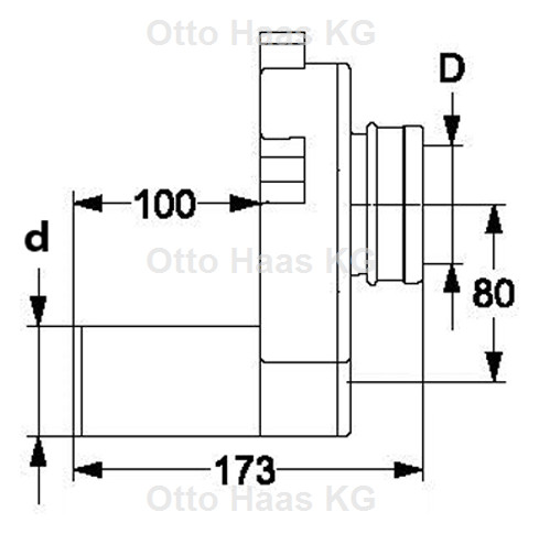 HAAS PE-Urinal-Absauge-Siphon DN 50, Ablauf waagerecht, blau