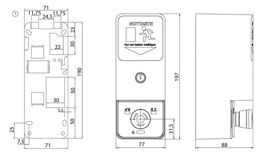 GEZE Fluchtwegterminal Stand-     136573 