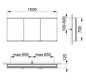KEUCO Spiegelschrank Royal Modular 2.0 1500 x 700 x 120 mm, 1 Steckdose, 1 Doppel-USB-Ladestelle, Wandvorbau, 3 Türen, beleuchtet
