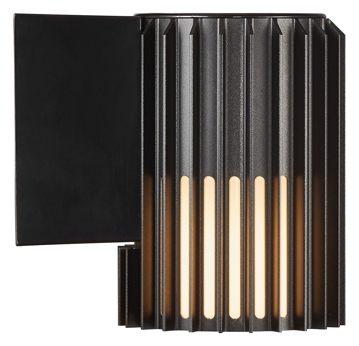 LED-Wandanbauleuchte Aludra 15W sw IP54 E27 Ø124x168mm