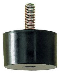 Gummi-Metall-Puffer, Ausführung B - 10x10mm, M4x10