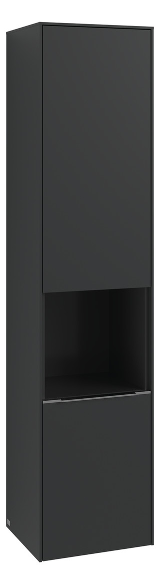 V&B Hochschrank Subway 3.0 40x171x36,2cm, Schanier links/Griff Volcano black, graphite