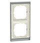 Rahmen 2f schief-alu mt M-Pure Decor Stein f.GEB-K Unterputzmontage
