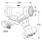 TA Absperrventil STS DN 25, kvs 9,8, PN 25, mit Entleeradapter