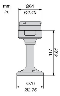Standfuß mit Rohr sw 385mm Metall