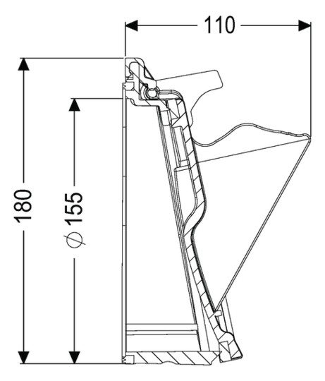 Kessel Rattenschutzklappe mit Edelstahlüberzug