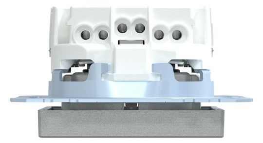 Steckdose 1f alu mt System M UP m.BS EDV Mit erhöhtem Berührungsschutz IP20