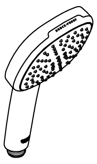 GROHE Handbrause Tempesta Cube 110 Durchfluss bei 3 bar 13,5 l/min, 2 Strahlarten, chrom