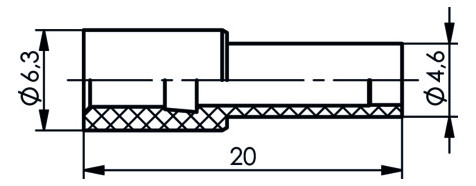 Knickschutz Koax-Typen Rundkabel sw Ø2,5mm Kst