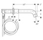 Geberit Waschtisch-Armatur ONE 16,5 cm, Hochglanz-verchromt, Zweigriffmischer, Wandmontage, rund, für UP Funktionsbox