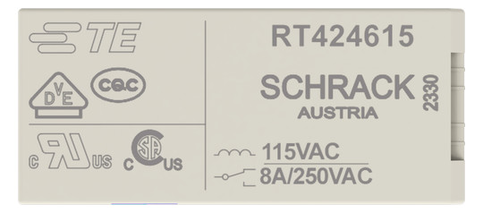 Schaltrelais 115V/AC Serie 788 2W IP40 12,7x15,7x29mm LP