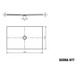 Kaldewei Duschwanne SCONA 977-1 100x140cm, Secure Plus, cool grey90