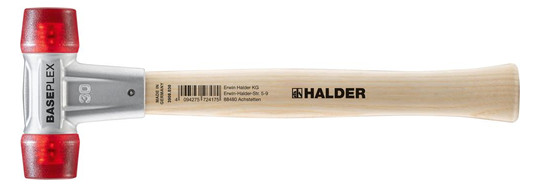 HALDER-Baseplex-Schonhammer 30mm, Celluloseacetat, rot