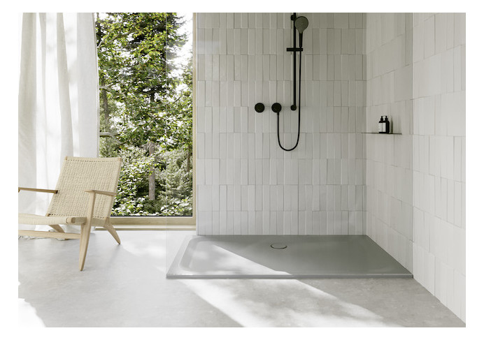 Duschwanne BetteUltra 5806 170x100x3,5cm, Glasur, Mini-Wannenträger, quartz