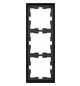 Rahmen 3f anth glz D-Life Kst f.GEB-K Unterputzmontage Thermopl