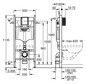 GROHE WC-Element Rapid SL Projekt BH 1,13 m, mit Spülkasten GD 2, 6-9 l