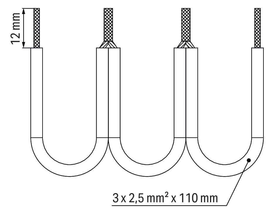 Drahtkettenbrücker 4p sw Serie 709 24A steckb isol m.Berührungss