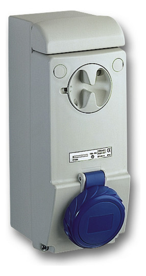 CEE-Schaltersteckdose 2p Acti9 32A IP65 230V/bl 6h Kst mech.Verrieg