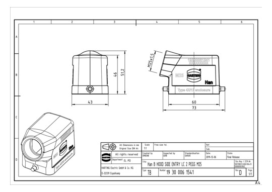 HART Tüllengehäuse 6E M25    19300061541 