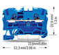 Reihenklemme 0,5-4qmm Serie 2004 1Etage 2kl bl 32A Hutschiene TH35