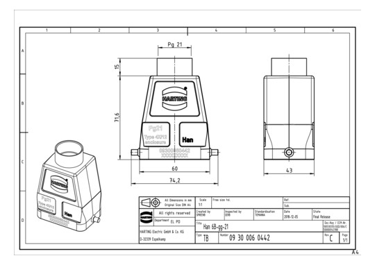 HART Tüllengehäuse           09300060442 