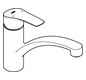 GROHE Spültisch-Einhebelmischer Eurosmart 1/2", flacher Auslauf, Durchfluss 11 l/min, chrom