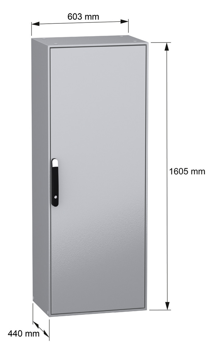 Standschrank ST IP55 B600xH1600xT400mm m.MPL pulverbesch