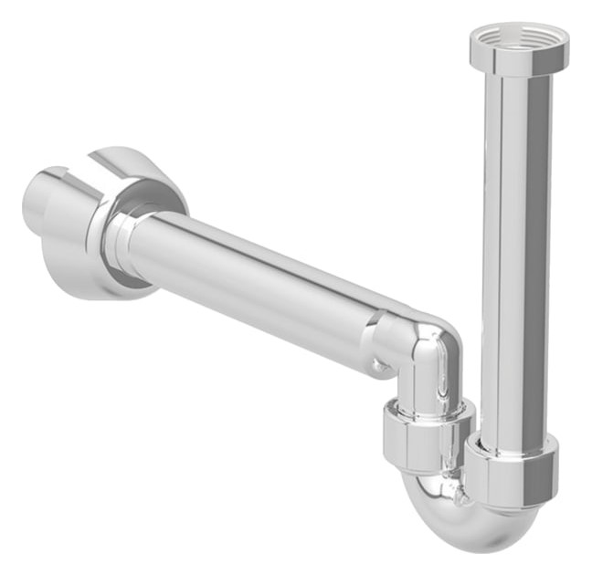 Geberit Rohrbogengeruchsverschluss 1 1/4" x 40 mm, für Waschbecken und Bidet, Abgang horizontal, hochglanz-verchromt