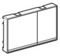 Geberit Abdeckplatte Omega60 Square Taste sandgrau, Glas glänzend, Zinkdruckguss, für 2-Mengen-Spülung
