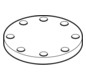 Geberit Blindflansch PE DN 300, kunststoffbeschichtet, Stahl