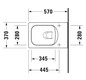 Duravit Wand-Tiefspül-WC Vero Air 37x57cm, 4,5 l, Rimless, weiß