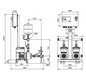 Wilo Druckerhöhungsanlage Comfort-Vario 2 COR MHIE 1602/ECe, 400 V, 2,2 kW
